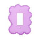 Lavender squiggle light switch cover