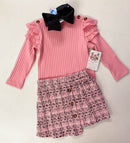 Pretty in Pink Tweed Skirt Set – Girls Dressy Outfit