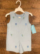 Birthday Embroidered Jon Jon | Baby Boy Birthday Outfit | Blue Birthday Jon Jon | First Birthday Boutique Outfit | Bossier City, LA