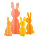 Coral and Yellow Acrylic Bunny Decorations