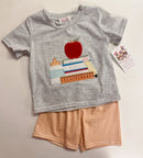Back to School Apple Appliqué Collection | Girls Dress, Girls Short Set & Boys Short Set | Bossier City, LA