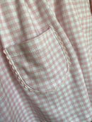 Pink Mini Check Pima Cotton Baby Dress | Peter Pan Collar Boutique Dress with Bloomers | Bossier City, LA