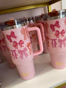 Blushing Bows 40 oz Lifestyle Flip Straw Tumbler