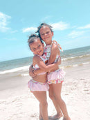 Pink bows two piece Swimsuit