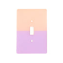 Peach and lavender color acrylic block light switch plate