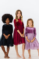 Amethyst Velvet Tutu Dress