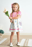 Platinum Balcony Pink Dot Dress– Girls Boutique Ruffle Dress