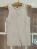 Banana Split Tan Stripe Seersucker Jon Jon | Classic Baby Boy Boutique Outfit | Southern Jon Jon | Bossier City, LA