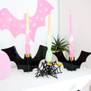 Acrylic spider web candle holder