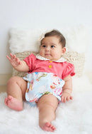 Platinum Hot Air Balloon Bubble – Baby Girl Puff Sleeve Romper