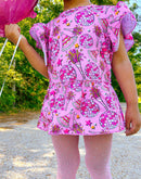 Disco birthday skirted romper