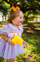 Duck, Duck, Ghost! Smocked Halloween Outfit – Custom Smocked Dress for Baby & Toddler Girls
