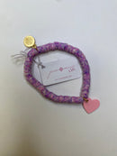Purple Pink Heart Bracelet
