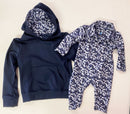 Performance Navy Hoodie with Camo Lining – Boys Long Sleeve Pullover