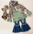 Camouflage Deer Embroidery Girl Hoodie