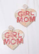 Mom Heart Earrings