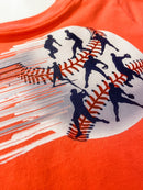 Boys Red Baseball Pima Cotton Tee