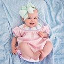 Smocked Pink Bunny Bubble