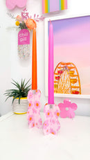 Wavy Daisy acrylic candle holders