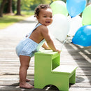 Smocked Blue First Birthday Bubble