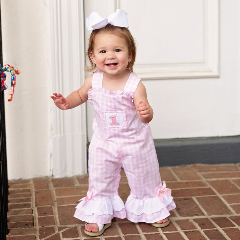 Girls Smocked First Birthday Longall