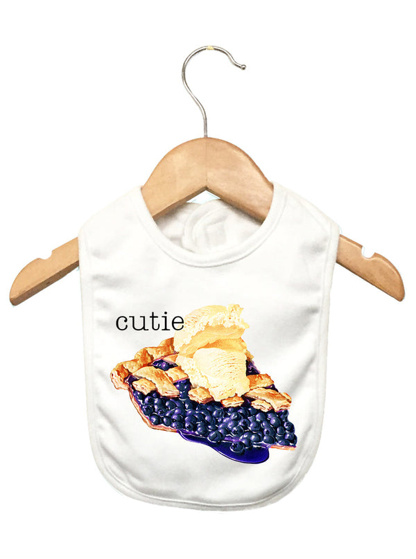 Cutie Pie Blueberry Baby Bib
