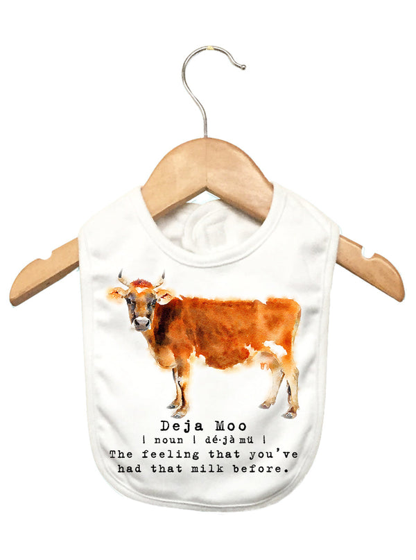Deja Moo Baby Bib