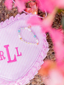 Seersucker Heart Purse