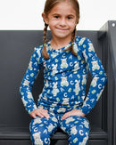 ABC Bamboo Pajama Set | Kids Alphabet Bamboo Pajamas | Blue Lounge Set | Bossier City, LA