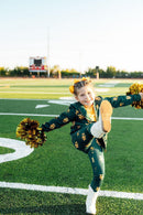 Baylor Green Bear Satin Jacket