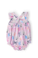 Beachside Bows Ruffle Cross Back Romper