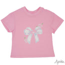 Big Bows Screen Print on Light Pink Boxy T