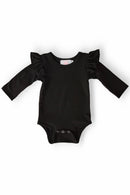 Black L/S Flutter Bodysuit