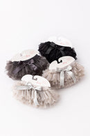 SALE Charcoal & Silver Glitter Ruffle Tutu Bloomer