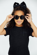 Black Scrunchy Pocket Tee