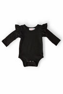 Black L/S Flutter Bodysuit