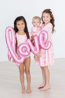 Blushing Bows 3/4 Sleeve Twirl Bodysuit