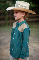 Tattersall Long Sleeve Shirt – Ranch Collection | Boys Performance Button-Up