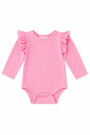 Bubblegum Pink L/S Flutter Bodysuit