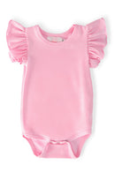 Bubblegum Pink S/S Flutter Bodysuit
