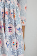 Butterfly Effect 3/4 Sleeve Pocket Twirl Dress