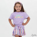 Hello Kindergarten Lavender Boxy Tee | Girls First Day of Kindergarten Shirt | Bossier City, LA