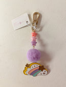 Rainbow Shooting Star Pom Pom Keychain | Girls Backpack & School Bag Charm | Bossier City, LA