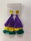 Mardi Gras Fringe Earrings