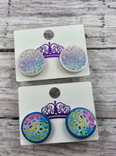 Colorful Leopard Print Earrings