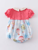 Platinum Hot Air Balloon Bubble – Baby Girl Puff Sleeve Romper