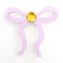 Thin bow acrylic candle holder