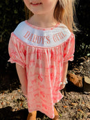 Smocked bows daddys girl Dress