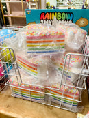 Rainbow Cake Squishy | Slow Rising Cake Slice Squishy | Dessert Sensory Fidget Toy