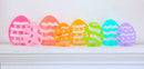 Lime, turquoise, yellow, and lavender acrylic Easter egg standing decor